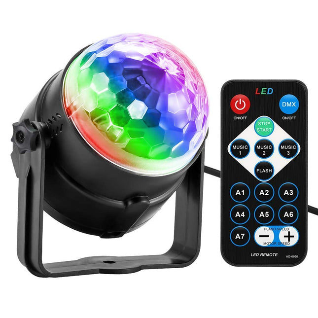 Disco Ball Disco Lights Party Light Sound Activated Party Lights with Remote Control 7 Color Modes Strobe Light for Home Room Dance Birthday DJ Bar Karaoke Xmas Wedding