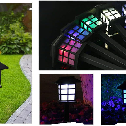 Outdoor Solar Pathway Lights Waterproof 2Packs Outside Led Decorative Lights Landscape Lighting For Yard Patio Driveway Garden