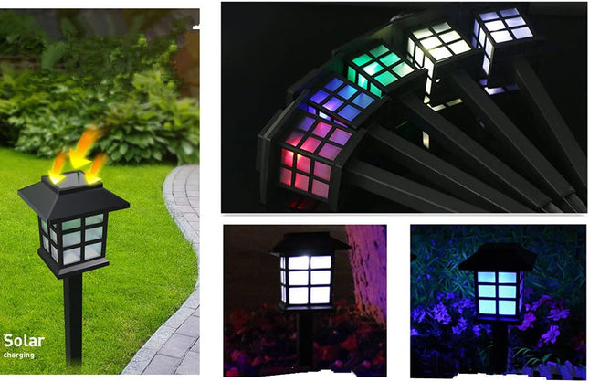 Outdoor Solar Pathway Lights Waterproof 2Packs Outside Led Decorative Lights Landscape Lighting For Yard Patio Driveway Garden