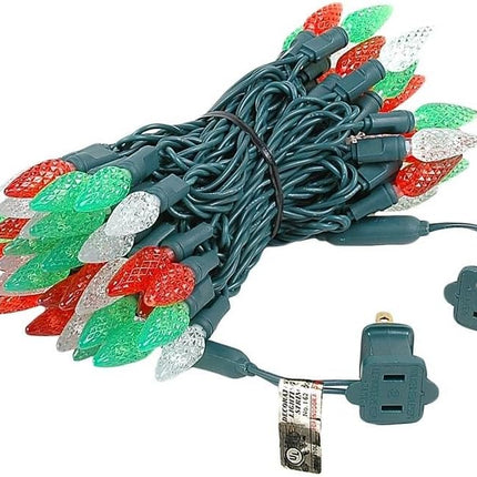 ‎‎‎Novelty Lights 24FT 70 LED C6 LED Christmas String Lights, Outdoor Christmas Tree Commercial Grade LED String Lights, Permanent Christmas Lights Outdoor Tree Decorations Outdoor (Red/Green/Pure
