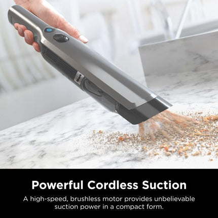 Shark Wv201 Wandvac Handheld Vacuum, Lightweight At 1.4 Pounds With Powerful Suction, Charging Dock, Single Touch Empty And Detachable Dust Cup,Graphite, Slate