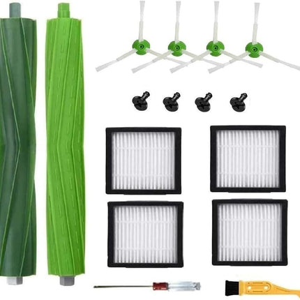 Parts And Accessories Compatible For Irobot Roomba I3, I4, E5, E6, E7, I, E & J Series Vacuum Cleaners 1 Set Of 4 Hepa Filters & 4 Side Brushes
