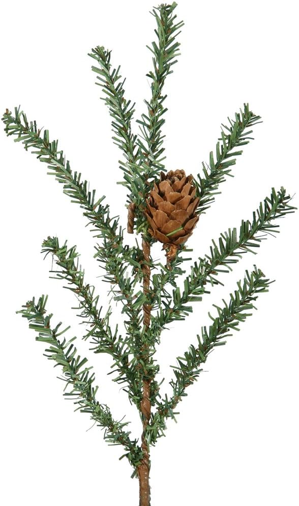 Vickerman 1.5 Foot Tall Caramel Pine Artificial Christmas Tree Unlit, Seasonal Indoor Home Decor with Decorative Burlap Base - Featuring Decorative Pine Cones