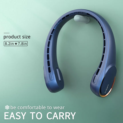 Frsara Neck Fan, Bladeless Neck Fan,Upgraded 5200Mah,Long Endurance,Upgraded Air Volume,Easier To Use,360° Cooling,No Hair Twist
