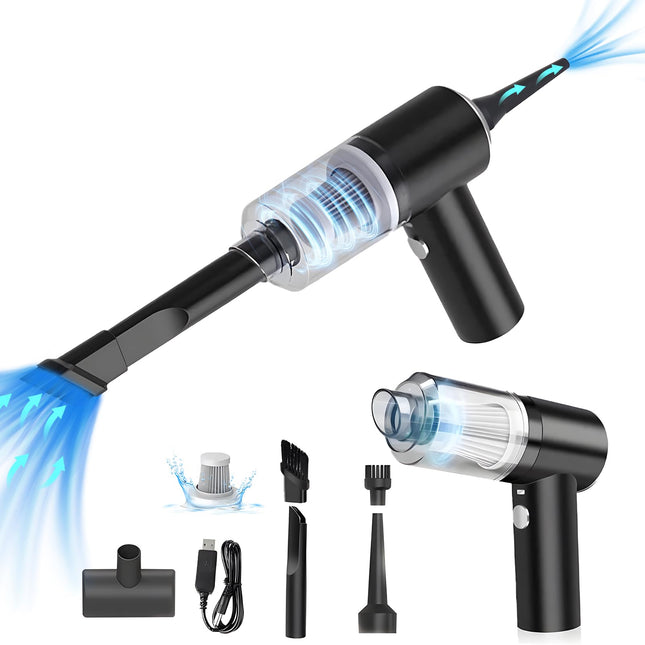 Handheld Car Vacuum Cleaner,Mini Car Vacuum Cordless Rechargeable Dust Busters,Portable Vacuum Cordless 6000Pa 120W High Power,3 In1 Blowing & Suction Vacuum Cordless For Car,Home, Office