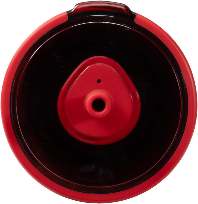 HydroJug Everyday Tumbler 14 oz – Ceramic-Lined Insulated Tumbler with Straw and Soft-Touch Lid, Cup Holder Friendly, Double-Wall Vacuum Insulation, Reusable Travel Cup – Alumni Red