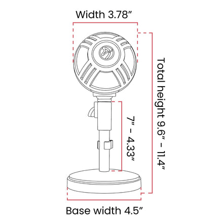 Arozzi - Sfera Professional Grade Gaming/Streaming/Office USB Microphone - Cardioid, Cardioid -10dB, and Omnidirectional Polar Patterns, Boom Arm Compatible - Silver