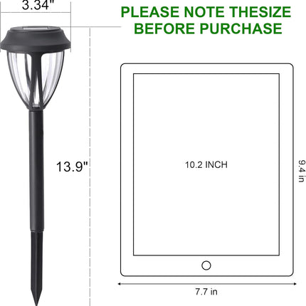 Dynaming 12 Pack Outdoor Solar Pathway Lights, Solar Powered Garden Decorative Lights, Auto On/Off Waterproof Landscape Lighting