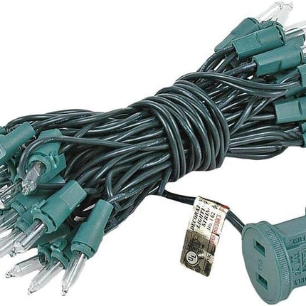 Novelty Lights 35 Light Clear Christmas Craft Mini Light Set, Non-Connectable, Green Wire, 13.5' Long