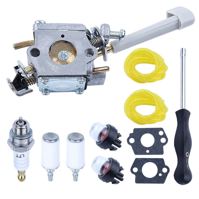 Adefol RY08420A Backpack Leaf Blower Carburetor and Carb Adjusting Tools for Ryobi BP42 RY08420 with Fuel Filter Line Replacement Parts for 308054079 530069247
