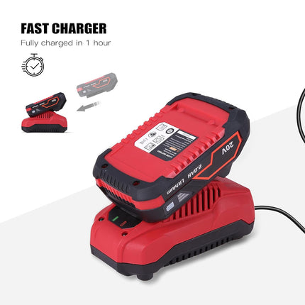 Leaf Blower, 20V Cordless Leaf Blower, with 2.0A Battery and Fast Charger, 130MPH Low Noise Electric Blower, Lightweight Small Handheld Blower, for Lawn Care, Dust & Other Debris