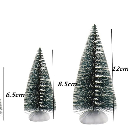 10 Green Scenery Landscape Model Cedar Trees Snow Frost Tree Train Scenery Landscape Pine Miniature Diorama Trees Mixed Model for Road Architecture Building DIY Holiday Party DIY Room Decor