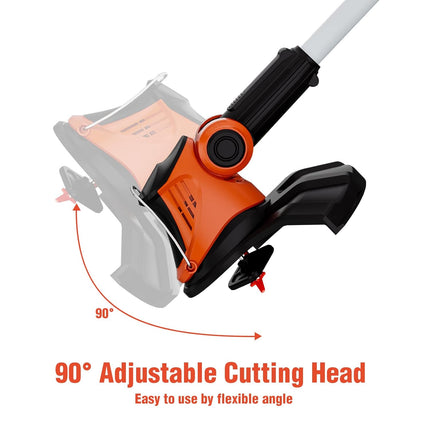 AIVOLT Cordless Weed Trimmer, 20V 2.0Ah String Trimmer Battery Powered 2 in 1 Weed Wacker & Edger Lawn Tool for Yard, Garden