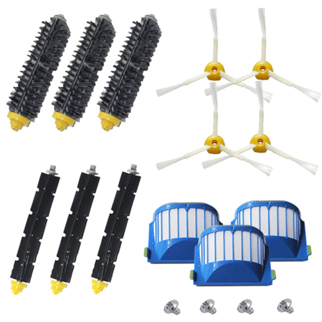 Accessory Kit Bristle Beater & Side Brushes & Aero Vac Filters Compatible With Irobot Roomba 600 Series 585 595 614 618 620 630 650 660 680 685 690 692 694 695 Vacuum Parts