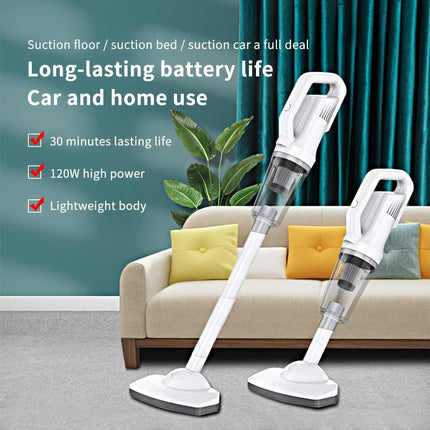 Cordless Stick Vacuum Cleaner, Lightweight Powerful Suction Handheld Vacuum For Hard Floor Carpet Pet Hair, White