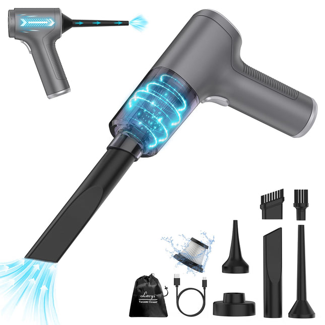Small Car Vacuum Cordless, Mini Handheld Vacuum 6000Pa Suction,3 In 1 Portable Vacuum Cleaner & Air Duster & Pump,Mini Car Vacuum Cleaner Rechargeable,Hand Held Hoover For Car,Home,Office