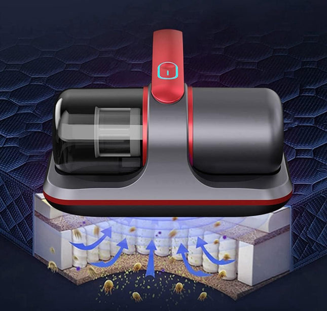 Mattress Vacuum Cleaner, Cordless Handheld Bed Vacuum Cleaner With Hepa Filtration, Effective Cleaning Bed Sheet, Pillow, Quilt, Sofa, Blanket, Carpet Red