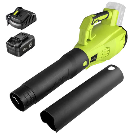 SnapFresh 20V MAX Leaf Blower - 420 CFM Cordless Leaf Blower with 4.0Ah Battery & Charger, Electric Leaf Blowers for Lawn Care, Battery Powered Leaf Blower for Snow Blowing