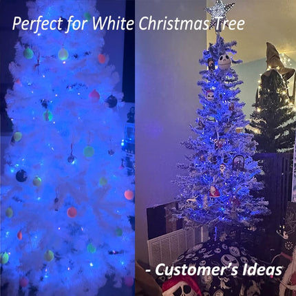 Solhice 60ft Black Light String Lights for Glow Party, 240 LEDs Blacklights Christmas Fairy Lights with Remote Plug in for Bedroom Birthday Party Indoor Décor