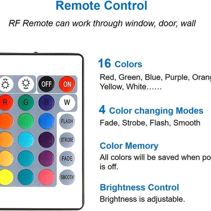 Color LED Outdoor Landscape Spotlight Remote 10W RGB Waterproof Spot Light for Yard Tree Garden Halloween Christmas Lighting