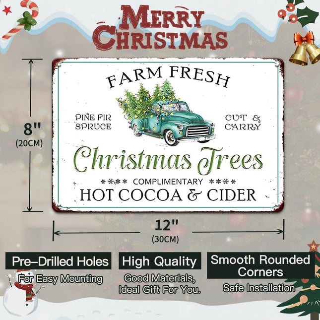 Farm Fresh Pine Fir Spruce Cut and Carry Christmas Trees Complimentary Hot Cocoa and Cider