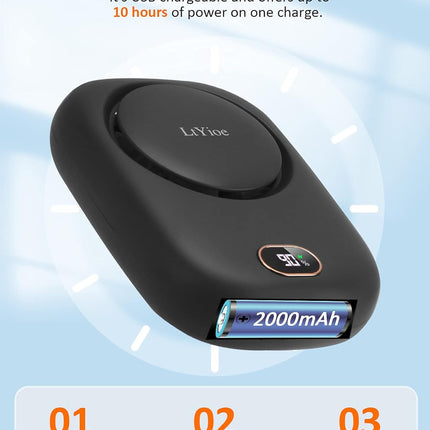 Mini Fan Mini Handheld Fan Portable Fans Usb Rechargeable, Personal Desk Fan Multifunctional With Strong Airflow, Led Smart Displ