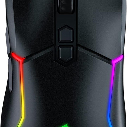 Black Shark Gaming Mouse Wired, USB Computer Ergonomic Mouse with 7 Adjustable DPI Up to 10,000, 7 Programmable Buttons, 5 Modes RGB Backlight, Optical Gamer Mice for Windows PC Laptop Mac