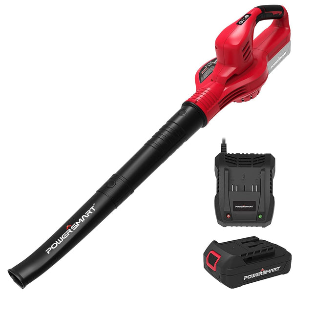 PowerSmart Cordless Leaf Blower with Battery and Charger, 20V 150 MPH Lightweight Blower for Lawn Care, Patio, Driveway