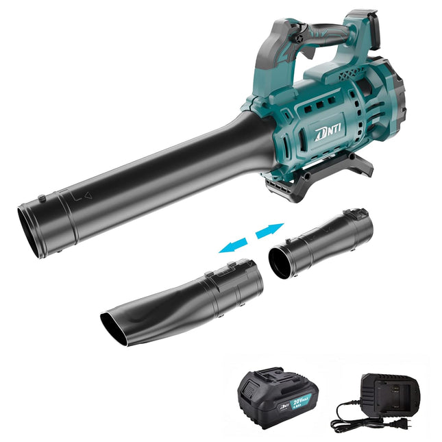 DNTI 462 cfm Brushless Electric Cordless Leaf Blower Adjustable Speed Control Cordless Leaf Blower for Lawn Care and Garden Work 20V 4.0Ah Battery & Fast Charger