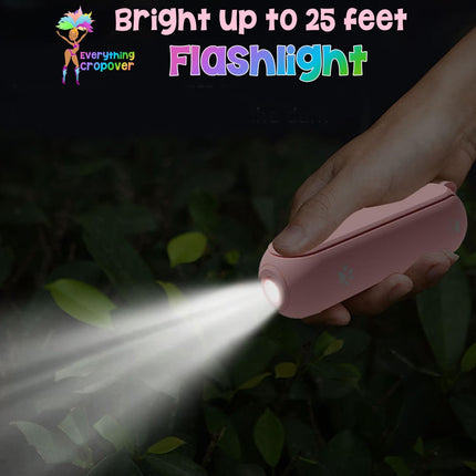 Handheld Mini Fan Portable Small Foldable Fan Phone Charger 2000 Mah Powerbank 2 Speeds Quiet Folding Pocket Fan Pink