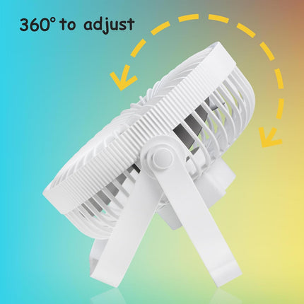 Usb Desk Fan, 6 Inch Fan 3 Quiet Speeds, Strong Airflow, Mini Portable Table Fan Usb Powered, Personal Cooling Fan, Desktop