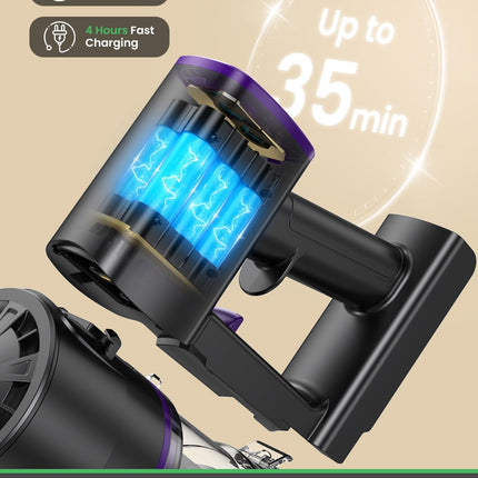 Vactidy Early Access Vacuum Cleaners For Home, 25Kpa Powerful Suction Cordless Vacuum, 35Mins Max Runtime, Self Standing, 6 In 1 Lightweight Stick Vacuum For Hardwood Floorlow Pile Carpet