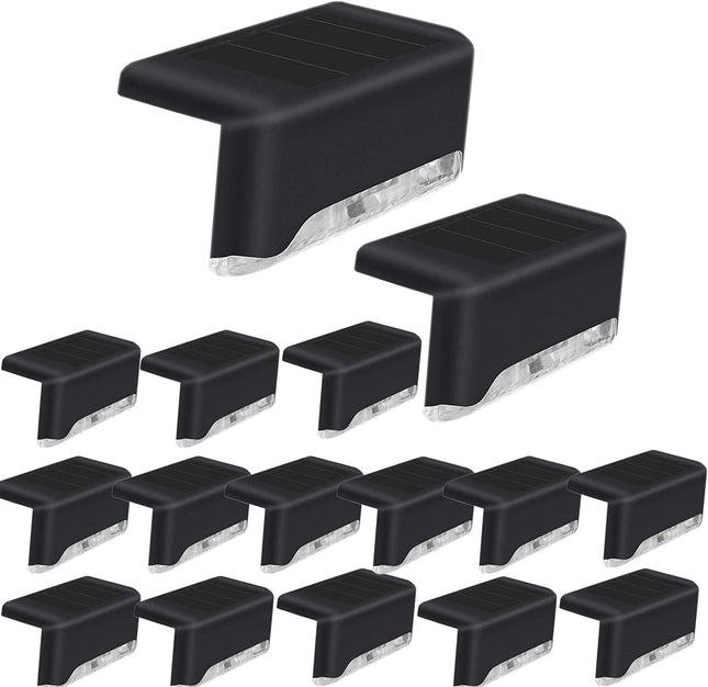 16 Pack Solar Deck Lights For Outdoor, Waterproof Solar Led Lights For Deck, Step, Railing, Wall, Patio, Garden, Stair, Yard