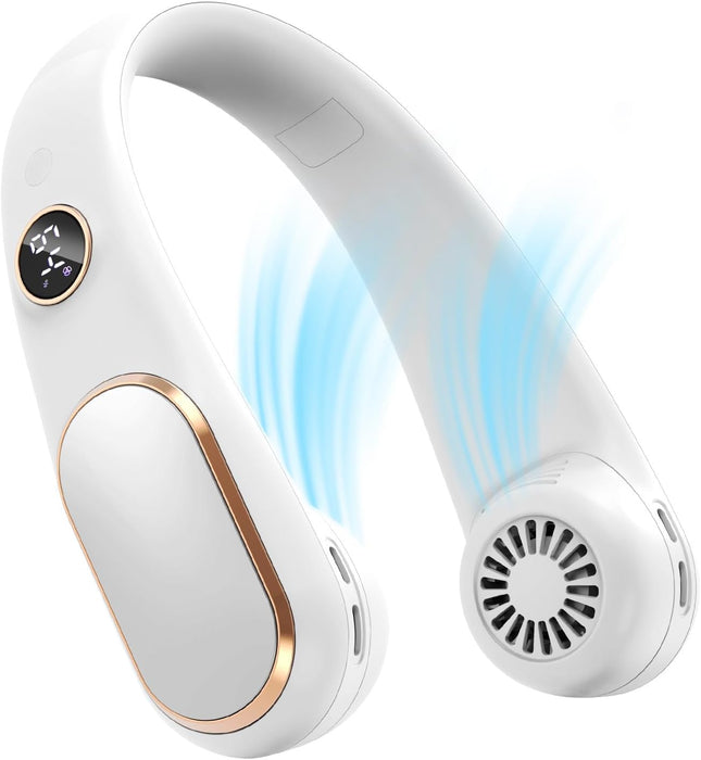 Koonie Neck Fan Rechargeable 5 Speeds, Portable Personal Fan, Hands Free Bladeless Fan, Battery Operated Wearable Fan Adjustable