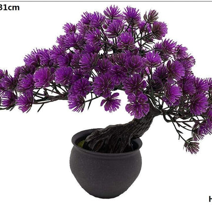 Artificial Plants Artificial Bonsai Juniper Tree Potted Faux Japanese Pine Bonsai Simulation Zen Garden Fake Plant Artificial Bonsai Tree for Home Office Showcase Indoor Décor Desktop Display