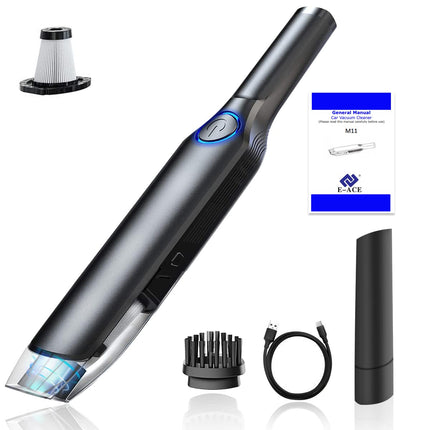 Car Vacuum Cleaner Cordless Rechargeable Mini Handheld Bug Vacuum With Powerful Suction Lightweight Quick Charge 2 Suction Modes, For Pet Hair Home Office Travel & Car Cleaning M11P13