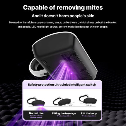 Bed Vacuum Cleaner With 2Pcs Hepa Filter 12Kpa Suction Handheld Uv Mattress Vacuum Cleaner，Bed Cleaner Machine Deep Cleaner For Bed Sheet Pillow Couch Pet Hair And Carpets
