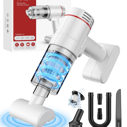 Handheld Car Vacuum Cleaner Cordless, 15000Pa Powerful Suction Car Vacuum High Power Cleaner With Led Light & Multi Accessories, Portable Mini Hand Held Car Vacuum Cleaner For Car Home Office