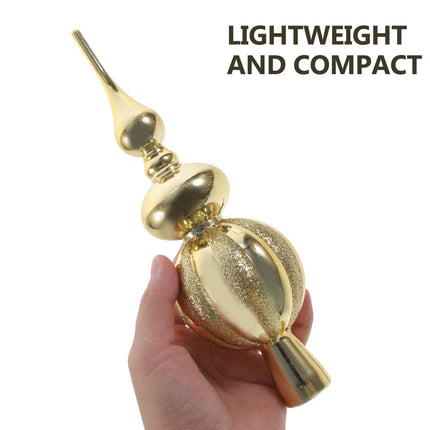 Amosfun Christmas Decorations Christmas Ornament Christmas Tree Decoration Spherical Treetop Decor top hat Party Supplies Decorate Christmas utenciles Gourd Plastic