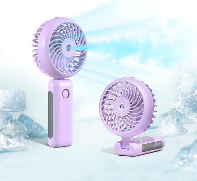 Civpower Misting Fan Portable, Hand Held Fan 90°Adjustable Desk Fan, 4000Mah Usb Rechargeable Personal Fan With Water Mist, 514