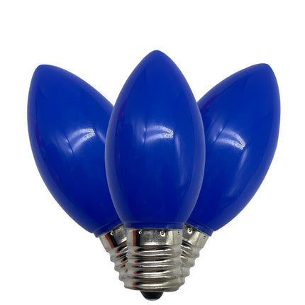 25 Pack C9 LED Replacement Christmas Light Bulbs, E17 Base Led Bulb Outdoor Christmas Lights, Waterproof Commercial Grade Holiday Decoration Replacement Bulbs for String Lights (Blue)