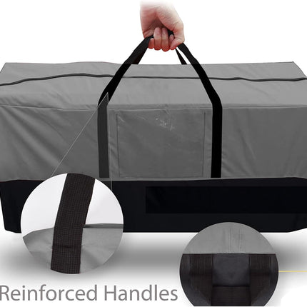 Christmas Tree Storage Bag, Fits Up 8 Ft Tall Artificial Trees-Heavy Duty Holiday Storage Box with Durable Reinforced Handles & Zipper & Transparent Pocket- 600D Oxford Tree Storage Container, Gray