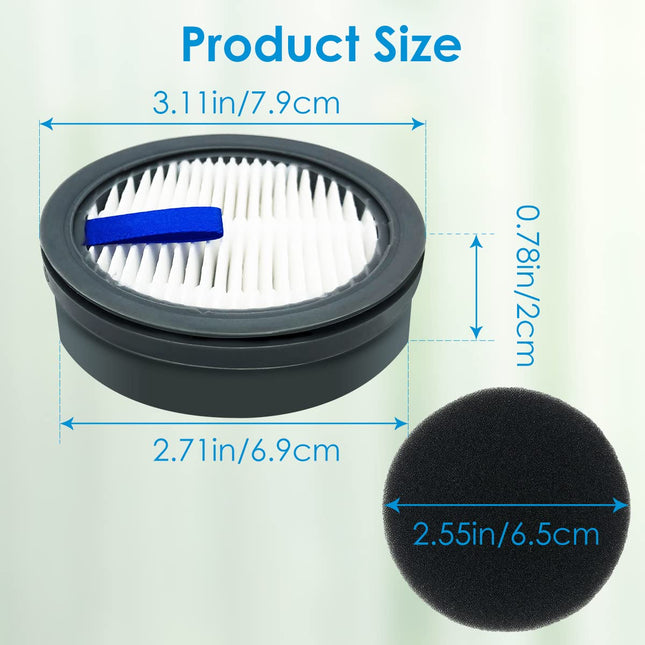 Hepa Filter For Afoddon A200Proa200，Orfeld B08C10Ac10G,Suitable With Nequare S12 S25 S26 Series Cordless Vacuum Cleaner Highdensity Hepa 4Pcs