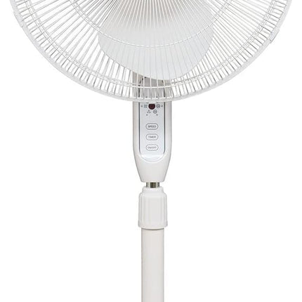 Hurricane 16 Supreme Oscillating Stand Fan W/Remote 3 Speed High Effeciency Motor Runs 1201 Cfm On High 90 Degree Side To Side