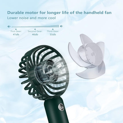 Civpower Mini Handheld Fan, Portable Usb Rechargeable Fan, Battery Operated Small Pocket Fan, 3 Speeds Adjustable, For Home