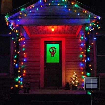 Anycosy Solar Christmas Lights Outdoor, C6 Christmas Lights 19.7 Ft 60 LEDs Strawberry Operated Solar Strings Lights 8 Modes On/Off Timer for Xmas Tree Outdoor Christmas Garden Decorations