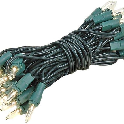 Novelty Lights 35 Light Clear Christmas Craft Mini Light Set, Non-Connectable, Green Wire, 13.5' Long