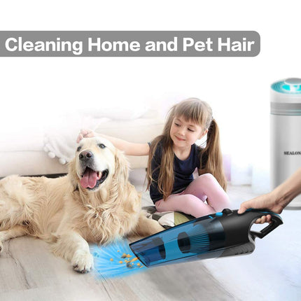 Cordless Handheld Vacuum Cleaner, Handheld Vacuums With 8000Pa14000Pa Adjustable Suction, Usbc Fast Charging, Led Lights For Household & Car & Office Cleaning, Black