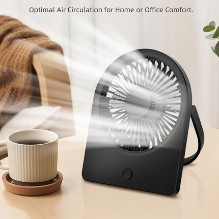 3.5 Usb Fan, Strong Wind Ultra Quiet Small Desk Fan Foldable 3 Speeds Adjustable, UsbC Corded Powered Personal Fan For Home