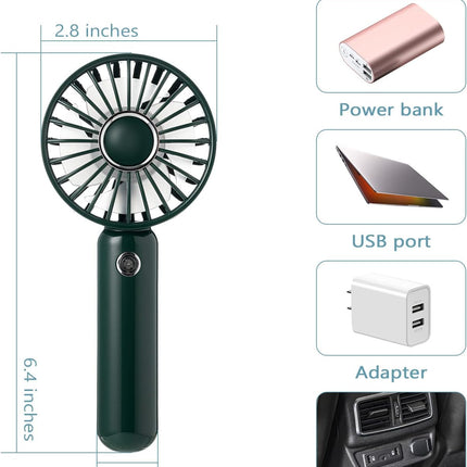 Civpower Mini Handheld Fan, Portable Usb Rechargeable Fan, Battery Operated Small Pocket Fan, 3 Speeds Adjustable, For Home